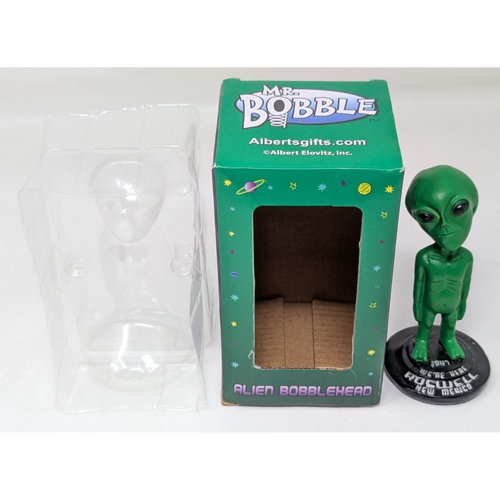 2011 Mr Bobble Alien Green BobbleHead 1947 We're Here Roswell New Mexico VTG